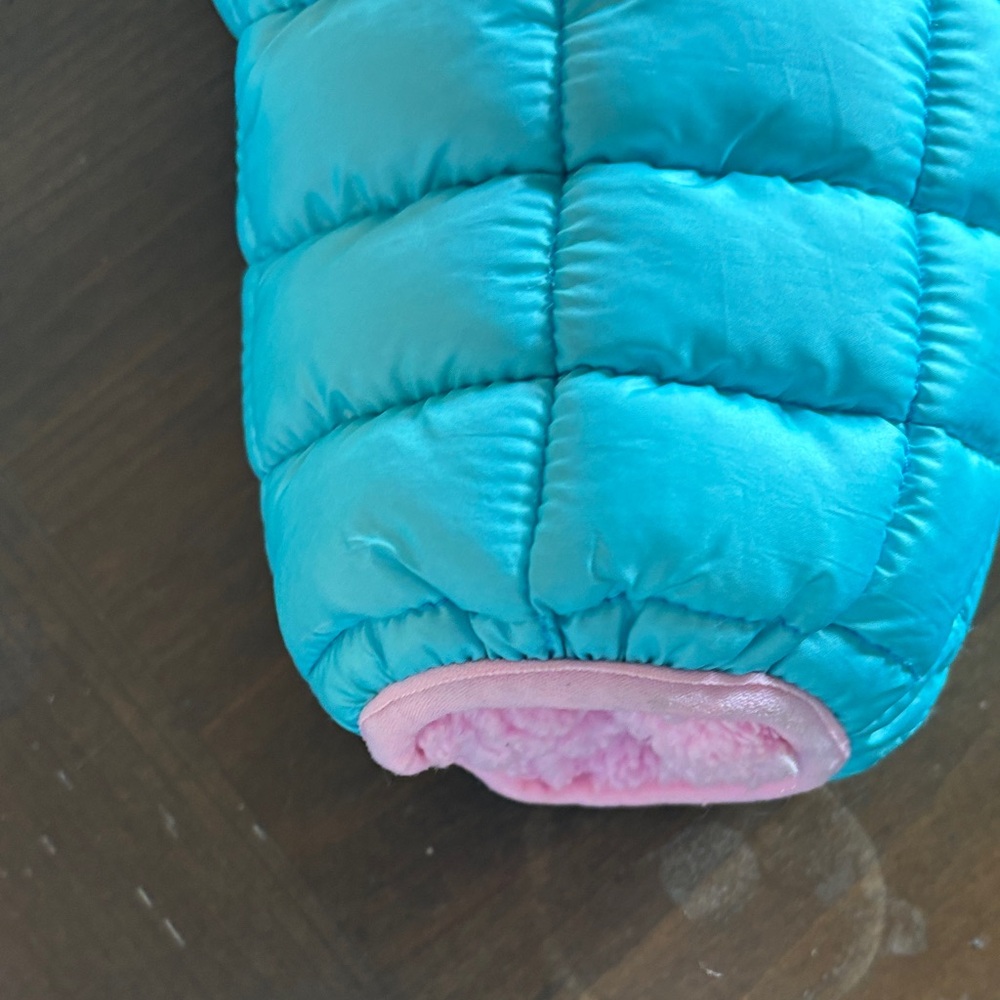 Snozu Vibrant Blue and Pink Quilted Kids snowsuit - Picture 4 of 8